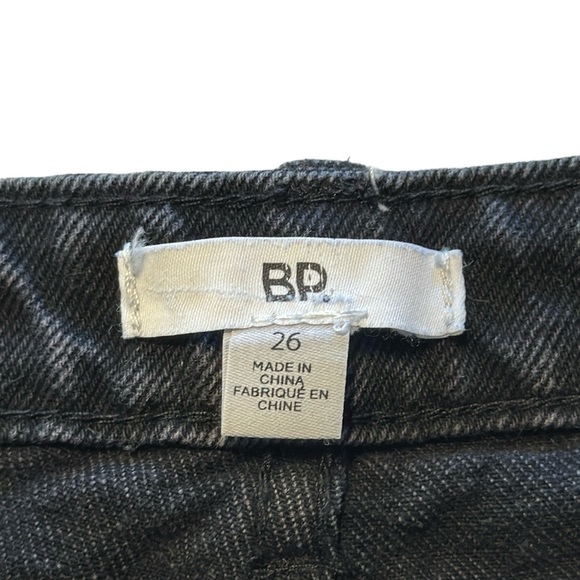 BP Low Waist Wide Leg Jeans Size 26 Sunwashed Black Distressed - Picture 4 of 8